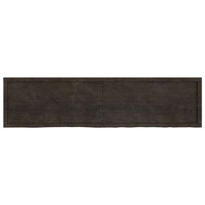 vidaXL Plateau de table Marron foncé 200x50x(2-6)cm Chêne massif