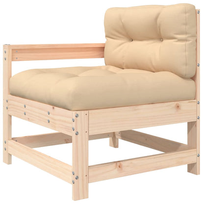 vidaXL Salon de jardin 4 pcs avec coussins Bois massif