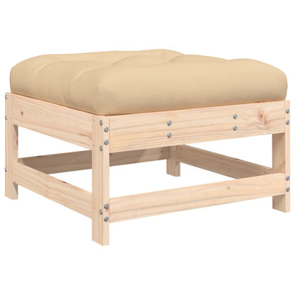 vidaXL Salon de jardin 4 pcs avec coussins Bois massif