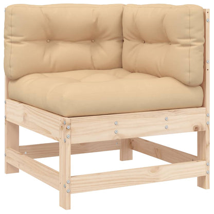 vidaXL 4-tlg. Garten-Lounge-Set mit Kissen Massivholz