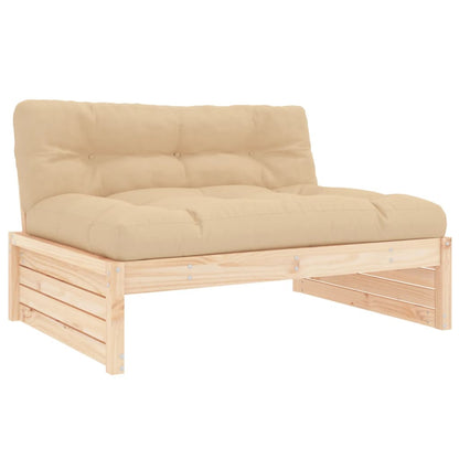 vidaXL Salon de jardin 4 pcs avec coussins Bois massif
