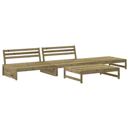 vidaXL 4-tlg. Garten-Lounge-Set mit Kissen Kiefernholz Imprägniert