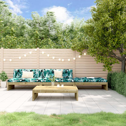 vidaXL 4-tlg. Garten-Lounge-Set mit Kissen Kiefernholz Imprägniert