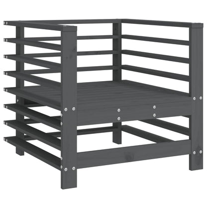 vidaXL 7-tlg. Garten-Lounge-Set Grau Massivholz Kiefer
