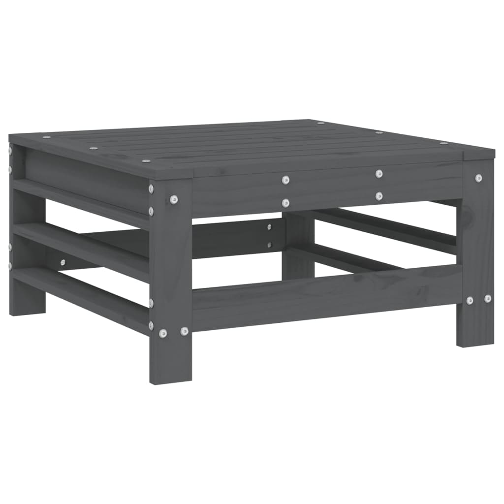 vidaXL 9-tlg. Garten-Lounge-Set Grau Massivholz Kiefer