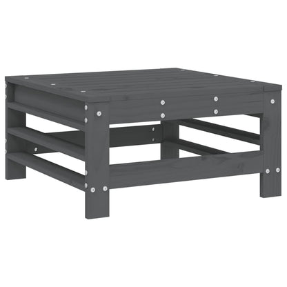 vidaXL 9-tlg. Garten-Lounge-Set Grau Massivholz Kiefer
