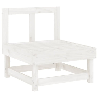 vidaXL Ensemble de mobilier de jardin 4 pcs Blanc Bois de pin massif