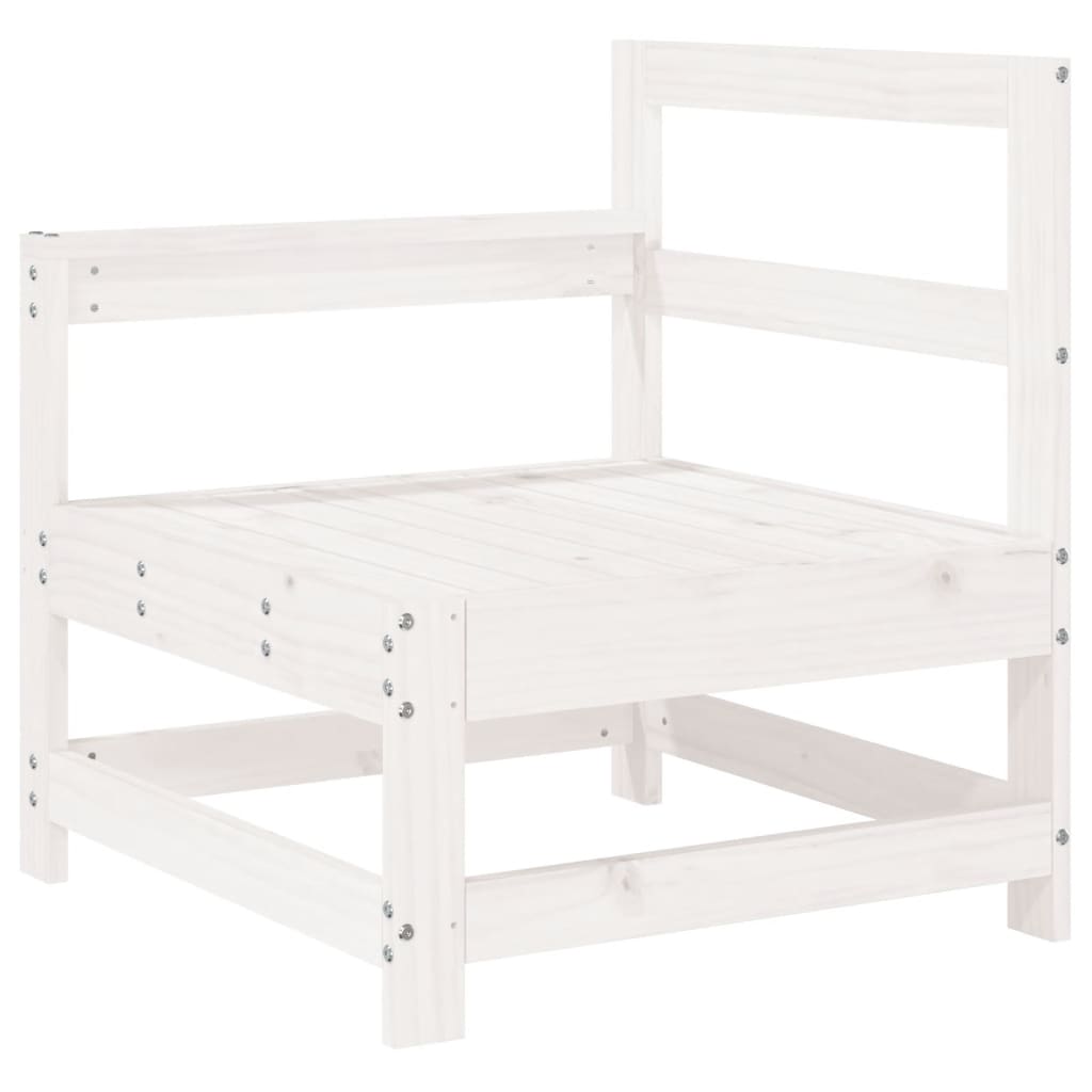 vidaXL Ensemble de mobilier de jardin 4 pcs Blanc Bois de pin massif