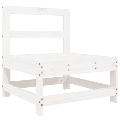 vidaXL Ensemble de mobilier de jardin 4 pcs Blanc Bois de pin massif