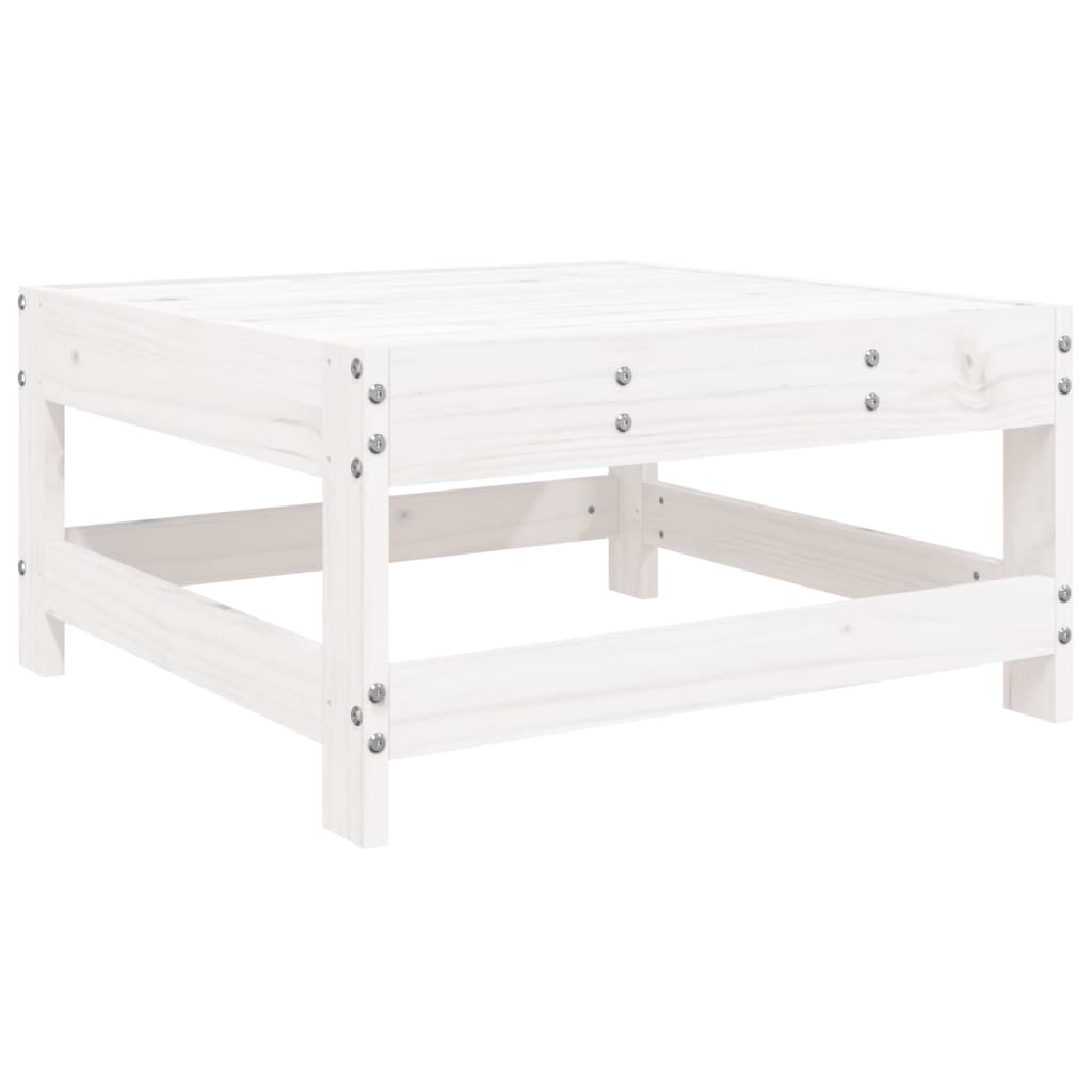 vidaXL Ensemble de mobilier de jardin 4 pcs Blanc Bois de pin massif