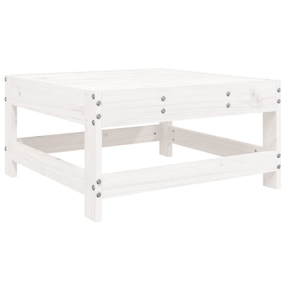 vidaXL Ensemble de mobilier de jardin 4 pcs Blanc Bois de pin massif