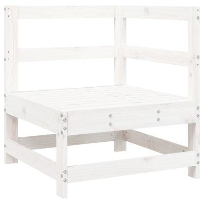 vidaXL Ensemble de mobilier de jardin 4 pcs Blanc Bois de pin massif