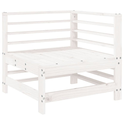vidaXL Ensemble de mobilier de jardin 4 pcs Blanc Bois de pin massif
