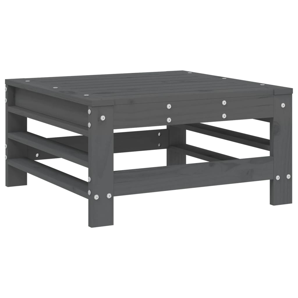 vidaXL 4-tlg. Garten-Lounge-Set Grau Massivholz Kiefer