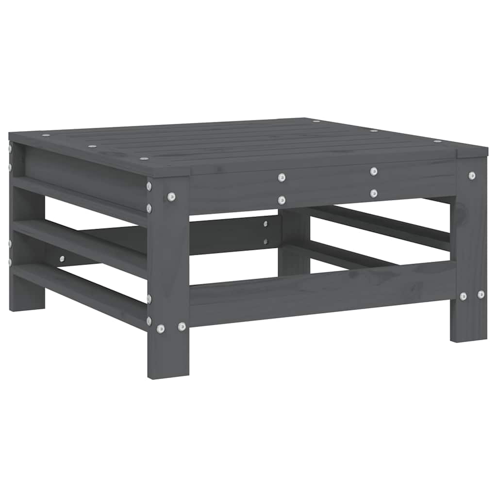 vidaXL 5-tlg. Garten-Lounge-Set Grau Massivholz Kiefer