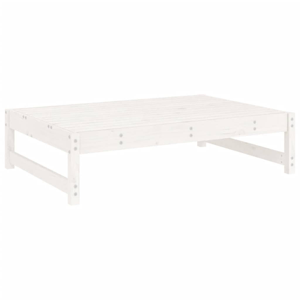 vidaXL 4-tlg. Garten-Lounge-Set Weiß Massivholz Kiefer