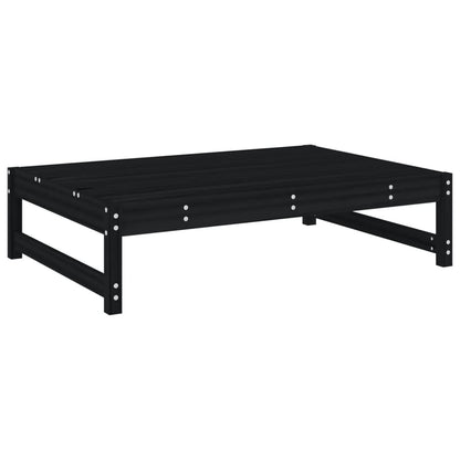 vidaXL Salon de jardin 4 pcs noir bois de pin massif