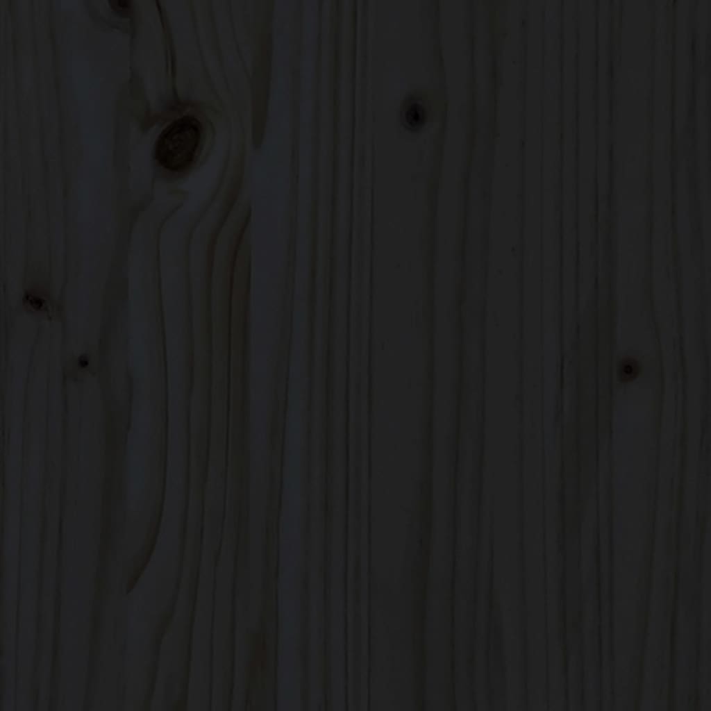 vidaXL Salon de jardin 4 pcs noir bois de pin massif
