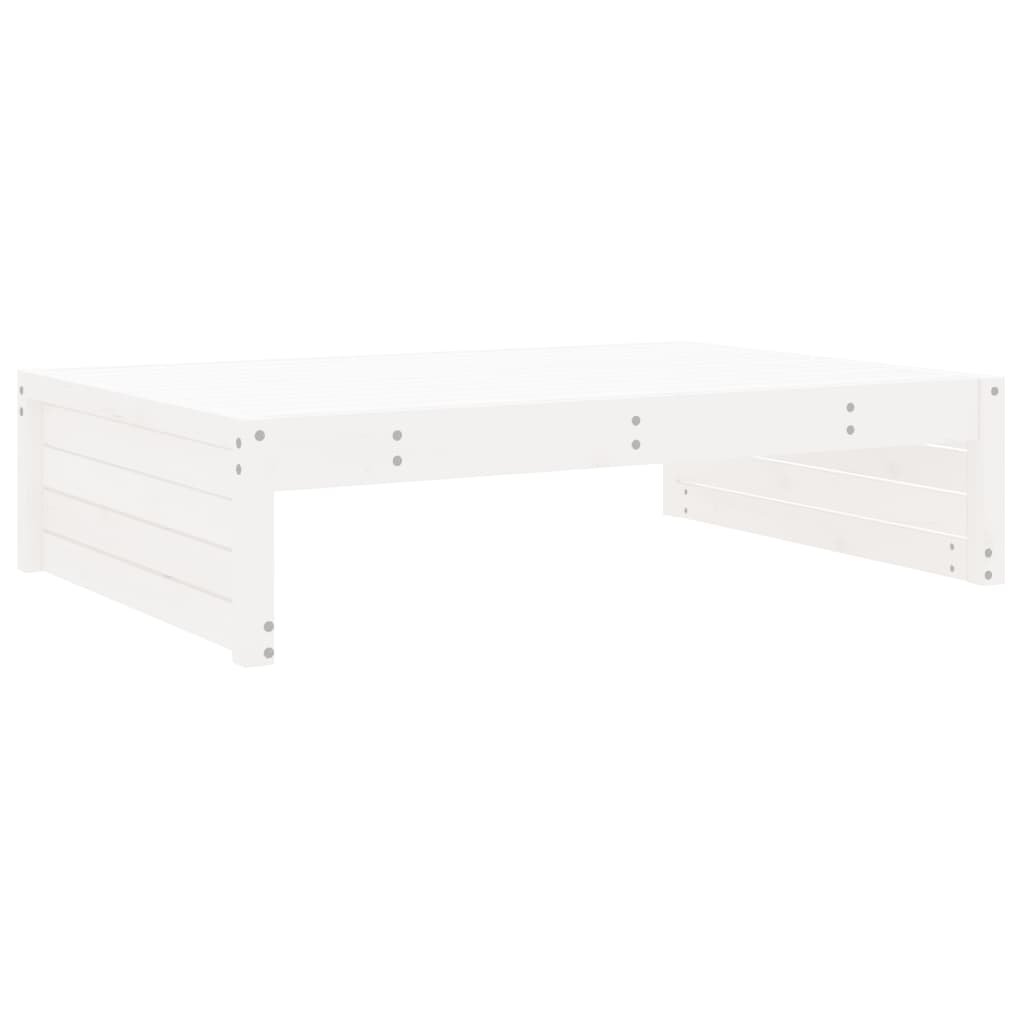 vidaXL Ensemble de mobilier de jardin 4 pcs Blanc Bois de pin massif