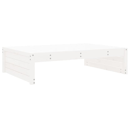 vidaXL Ensemble de mobilier de jardin 4 pcs Blanc Bois de pin massif