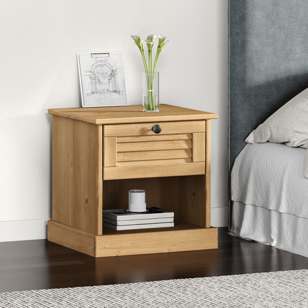 vidaXL Table de chevet VIGO 42x35x42 cm en pin massif