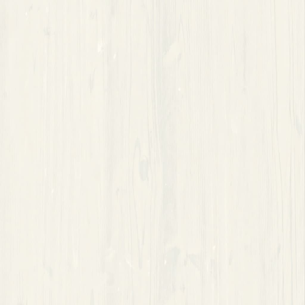 vidaXL Table de chevet VIGO blanche 42x35x42 cm en pin massif