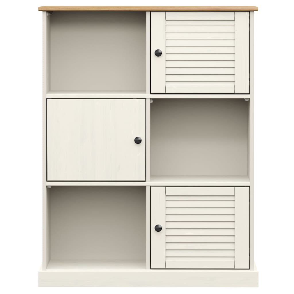 vidaXL Bücherregal VIGO Weiß 90x35x114,5 cm Massivholz Kiefer