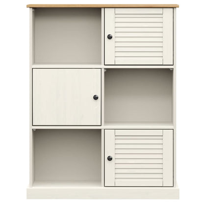 vidaXL Bücherregal VIGO Weiß 90x35x114,5 cm Massivholz Kiefer