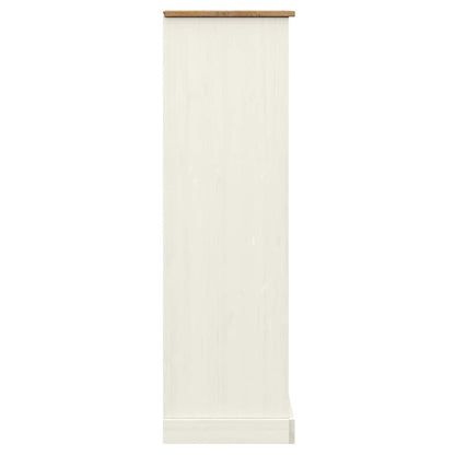vidaXL Bücherregal VIGO Weiß 90x35x114,5 cm Massivholz Kiefer