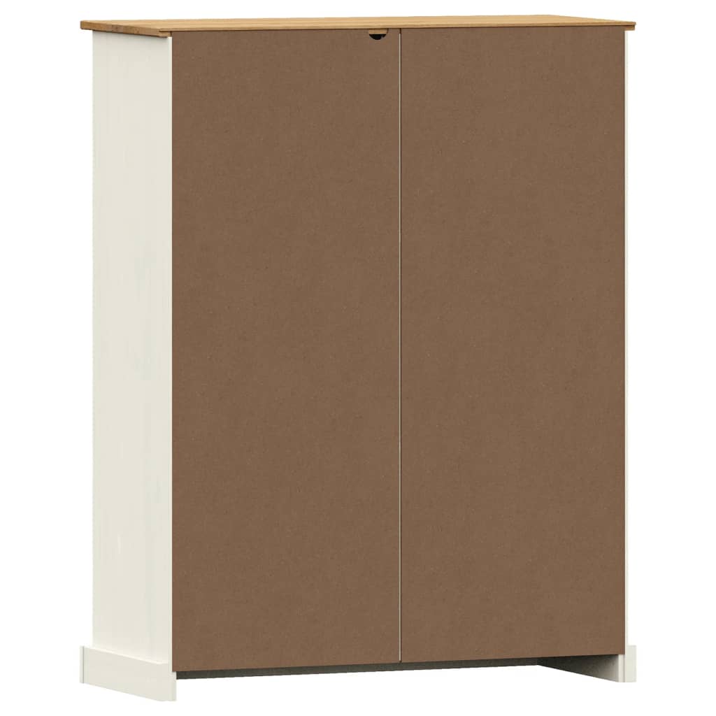 vidaXL Bücherregal VIGO Weiß 90x35x114,5 cm Massivholz Kiefer