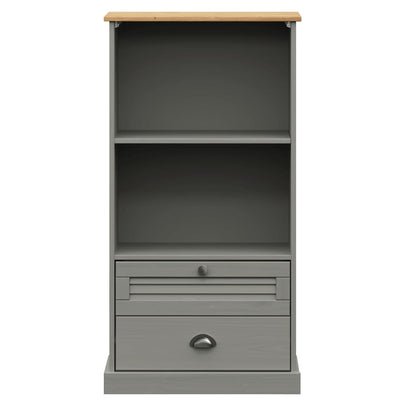 vidaXL Bücherregal VIGO Grau 60x35x114,5 cm Massivholz Kiefer