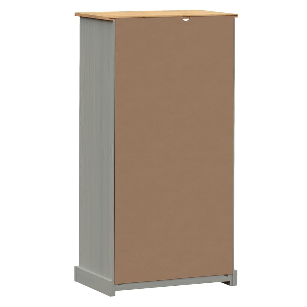 vidaXL Bücherregal VIGO Grau 60x35x114,5 cm Massivholz Kiefer