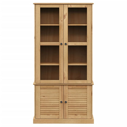 vidaXL Vitrine VIGO 85x35x170 cm Massivholz Kiefer