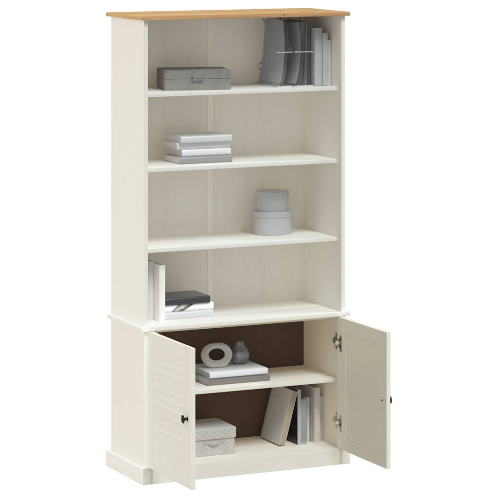 vidaXL Bücherregal VIGO Weiß 85x35x170 cm Massivholz Kiefer