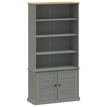 vidaXL Bücherregal VIGO Grau 85x35x170 cm Massivholz Kiefer