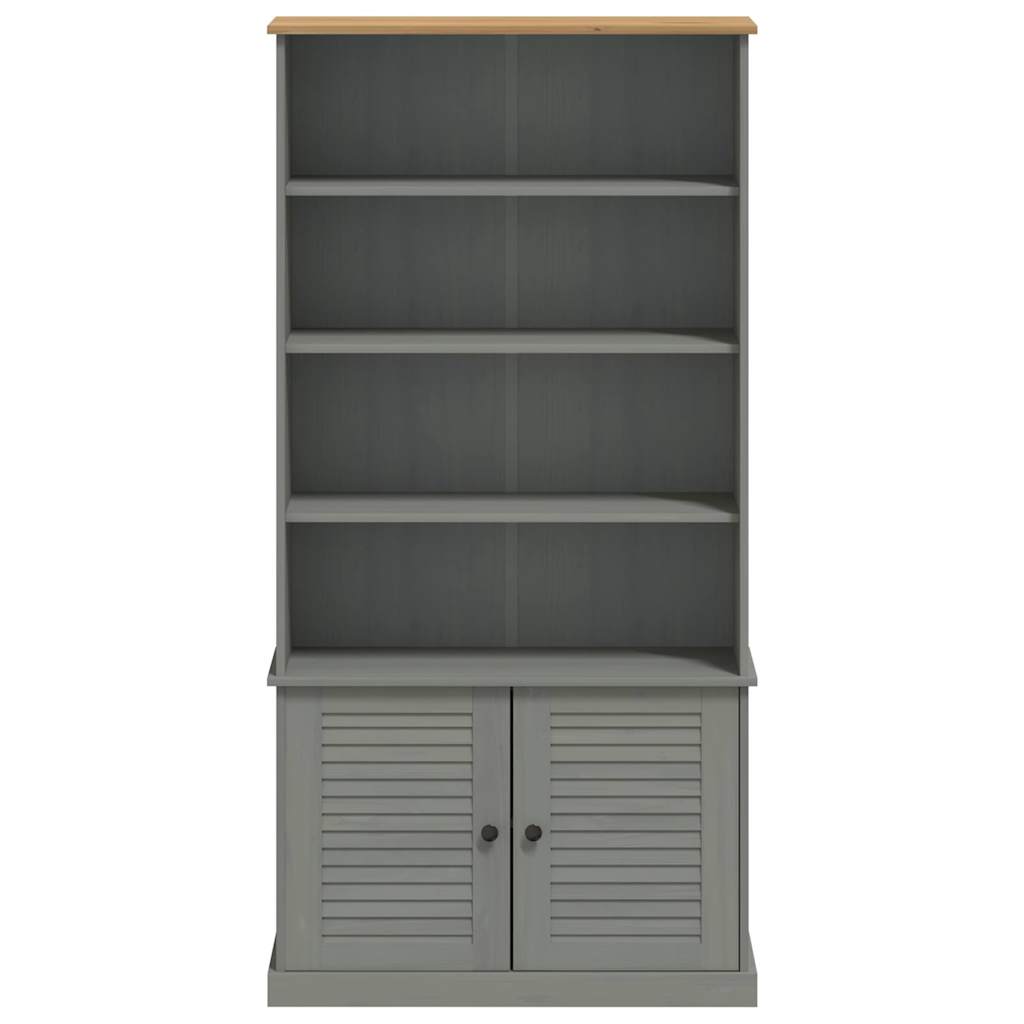 vidaXL Bücherregal VIGO Grau 85x35x170 cm Massivholz Kiefer