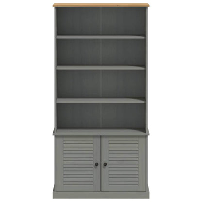 vidaXL Bücherregal VIGO Grau 85x35x170 cm Massivholz Kiefer
