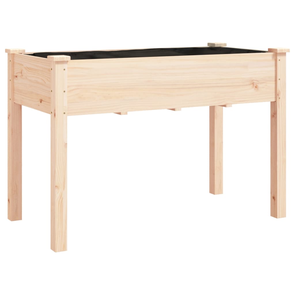 vidaXL Pflanzkübel mit Einsatz und Rollen 118x59x80cm Massivholz Tanne
