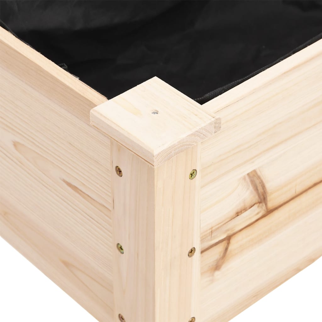vidaXL Pflanzkübel mit Einsatz und Rollen 118x59x80cm Massivholz Tanne