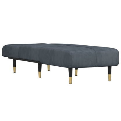 Chaiselongue Dunkelgrau Samt