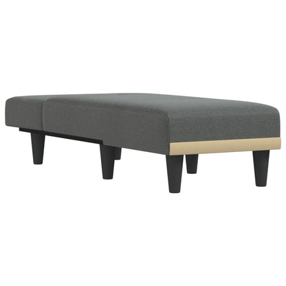 Chaiselongue Dunkelgrau Stoff