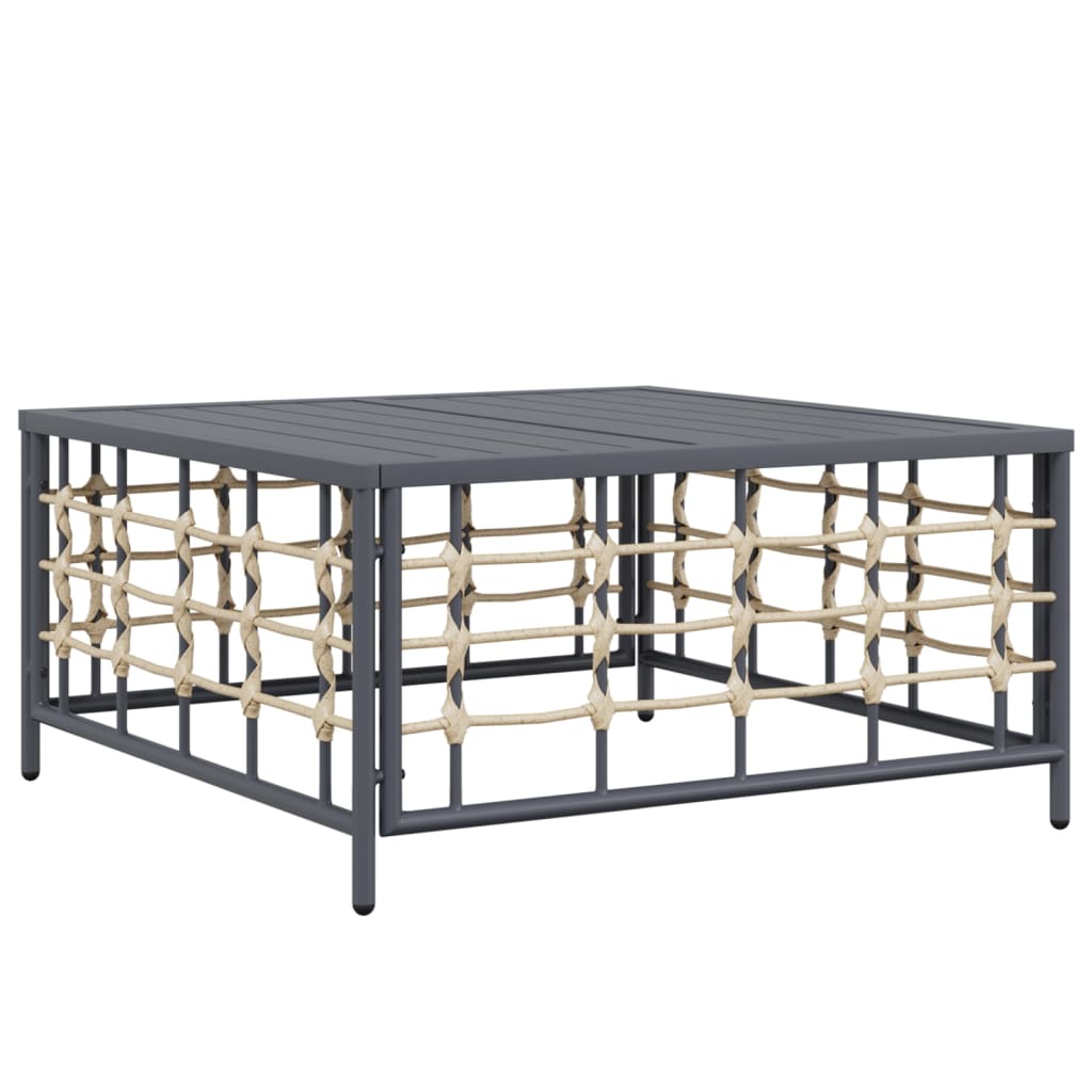 vidaXL Salon de jardin 3 pcs avec coussins Anthracite Résine tressée