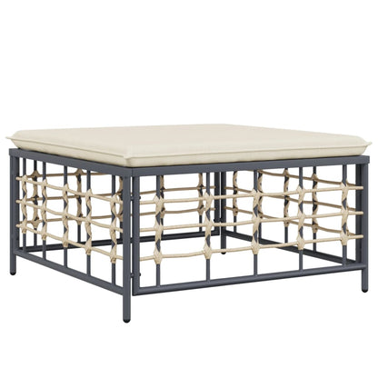 vidaXL 6-tlg. Garten-Lounge-Set mit Kissen Anthrazit Poly Rattan