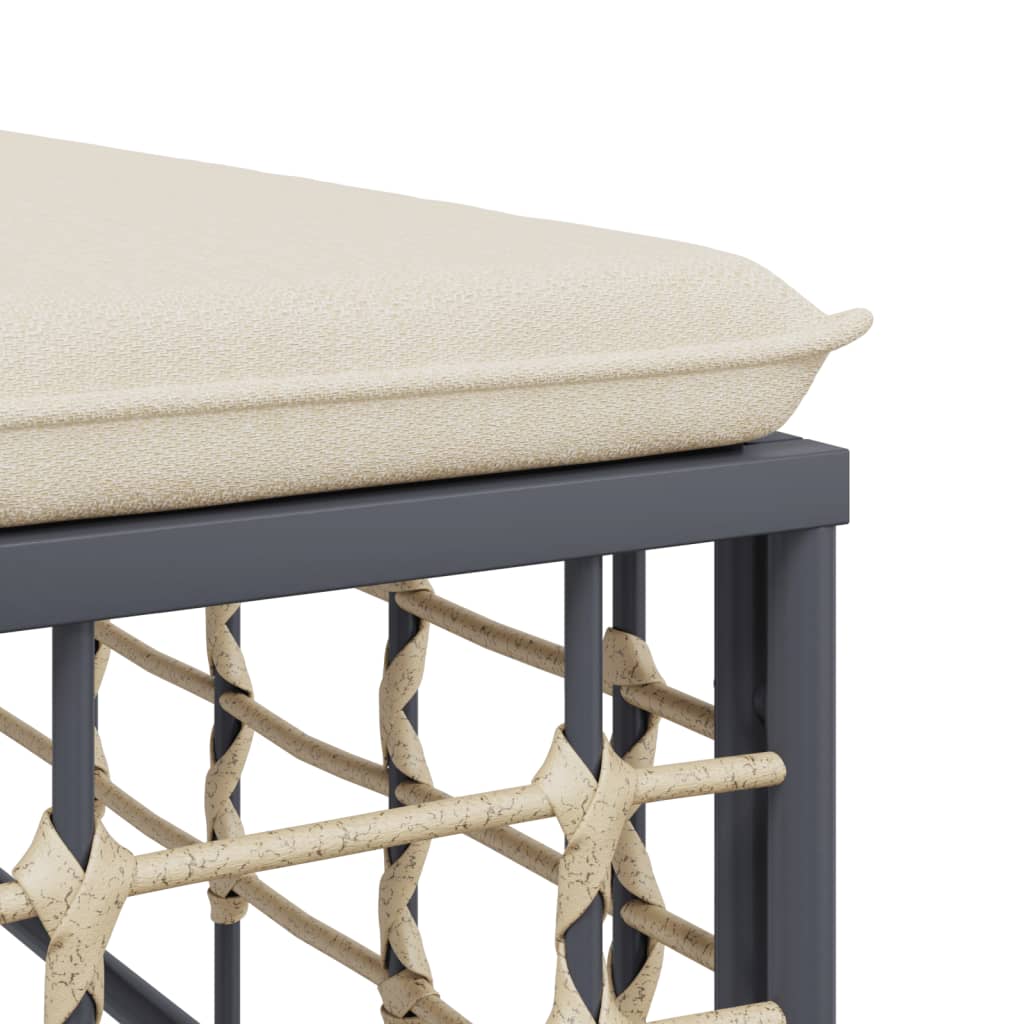 vidaXL Salon de jardin 6 pcs avec coussins Anthracite Résine tressée