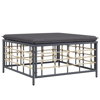 vidaXL Salon de jardin 6 pcs avec coussins Anthracite Résine tressée