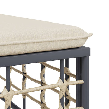 vidaXL Salon de jardin 7 pièces avec coussins anthracite résine tressée