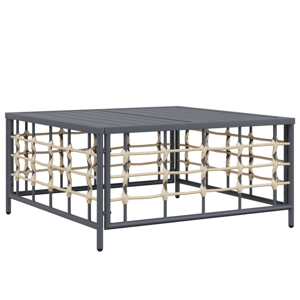 vidaXL Salon de jardin 9 pcs avec coussins anthracite résine tressée