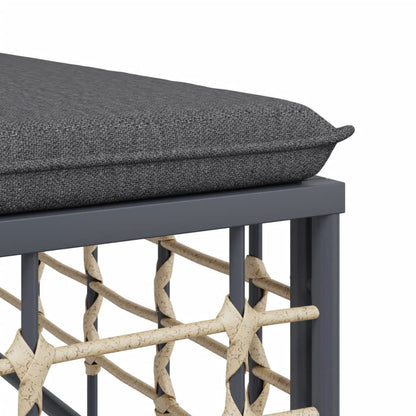 vidaXL Salon de jardin 8 pcs avec coussins Anthracite Résine tressée