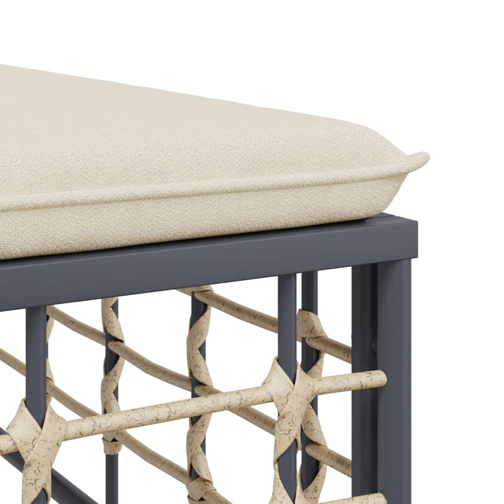 vidaXL Salon de jardin 6 pcs avec coussins Anthracite Résine tressée