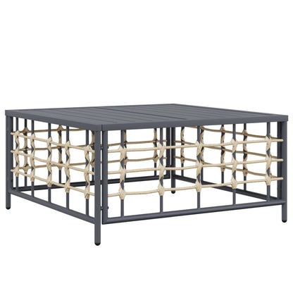 vidaXL Salon de jardin 8 pcs avec coussins Anthracite Résine tressée